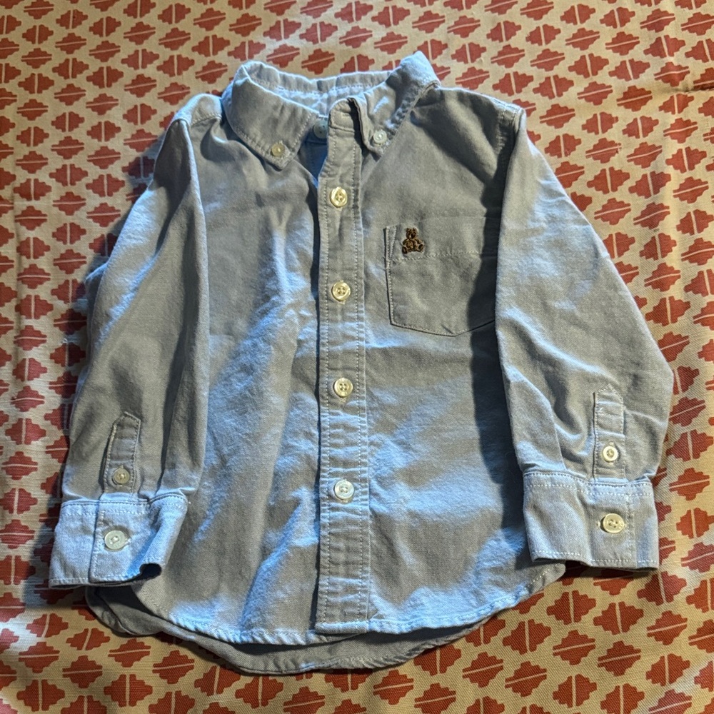 Baby Gap Light Blue Button-Up Shirt 2T organic cotton